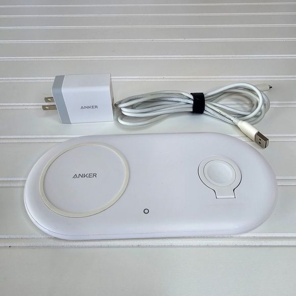 Anker PowerWave+ Charging Pad with Watch Charger added on - White A2570 tested - Picture 1 of 7